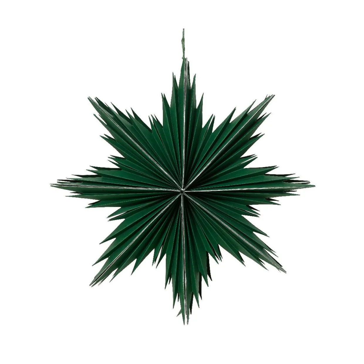 Suspension de Noël en papier (D30 cm) Étoile glacée Vert romarin