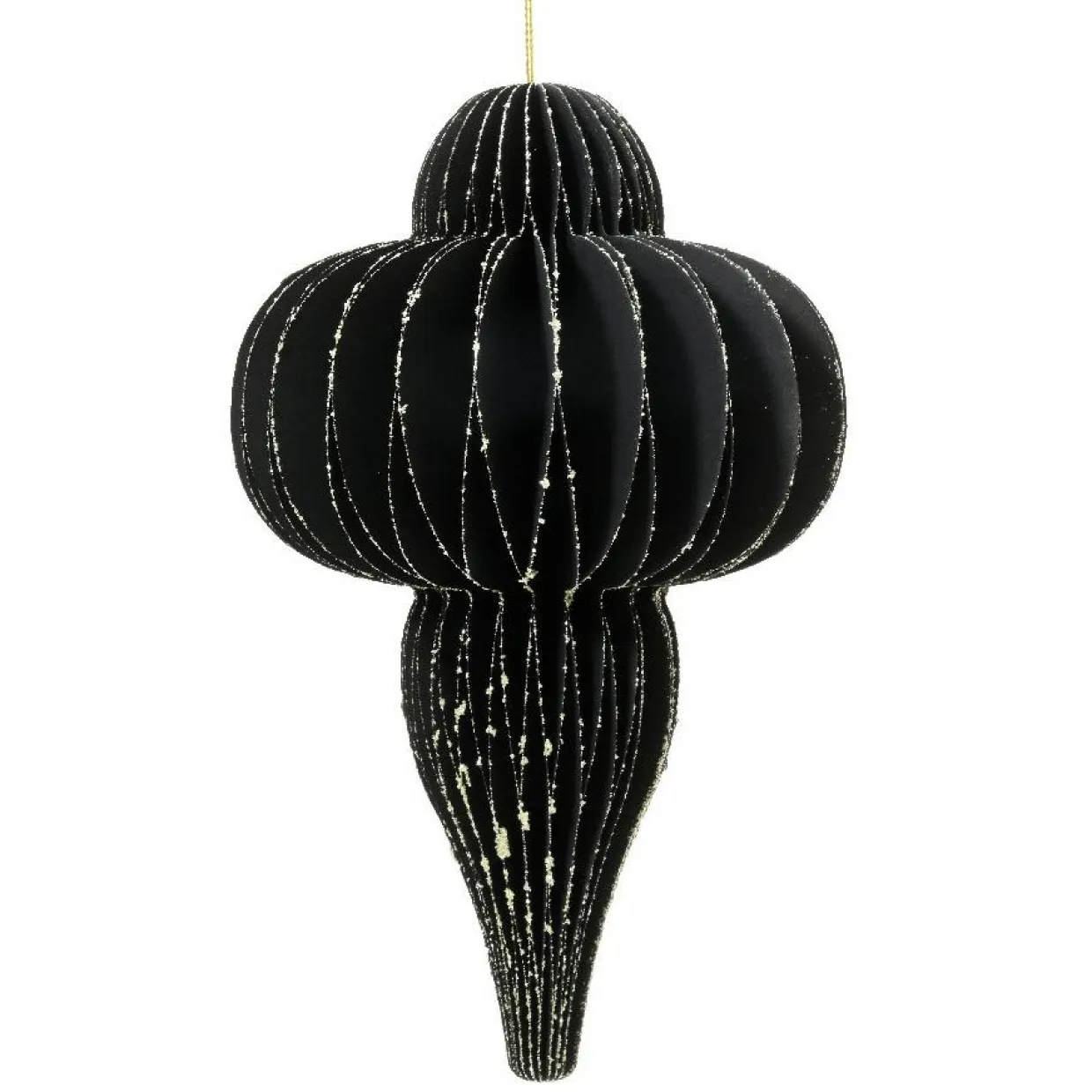 Suspension de Noël en papier (H20 cm) fermeture Magnétique Noir