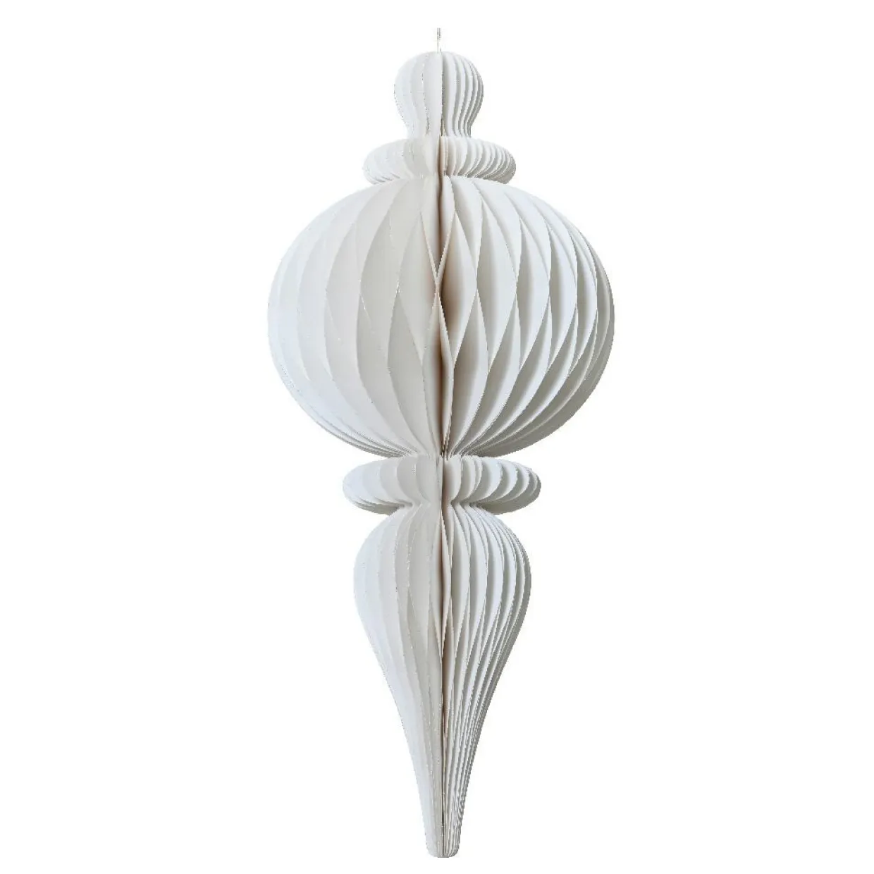 Suspension de Noël en papier (H80 cm) fermeture Magnétique Blanc
