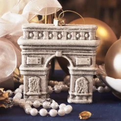 Suspension de Noël (H16 cm) Arc de Triomphe Gris