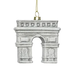 Suspension de Noël (H16 cm) Arc de Triomphe Gris