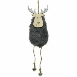 Suspension de Noël (H19 cm) Cerf Melo Marron foncé