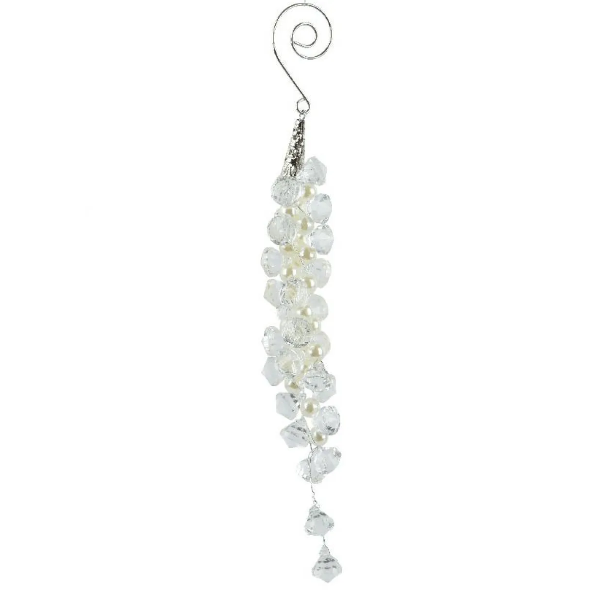 Suspension de Noël (H15 cm) Diamants de givre Transparent