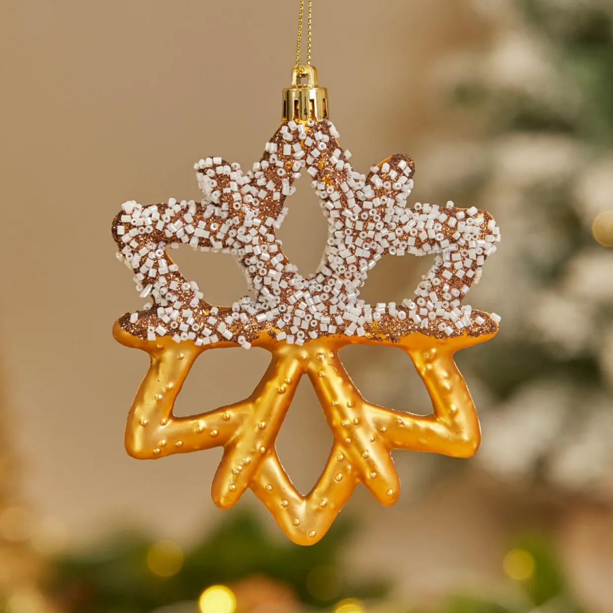 Suspension de Noël (H13 cm) Flocon gourmand Chocolat