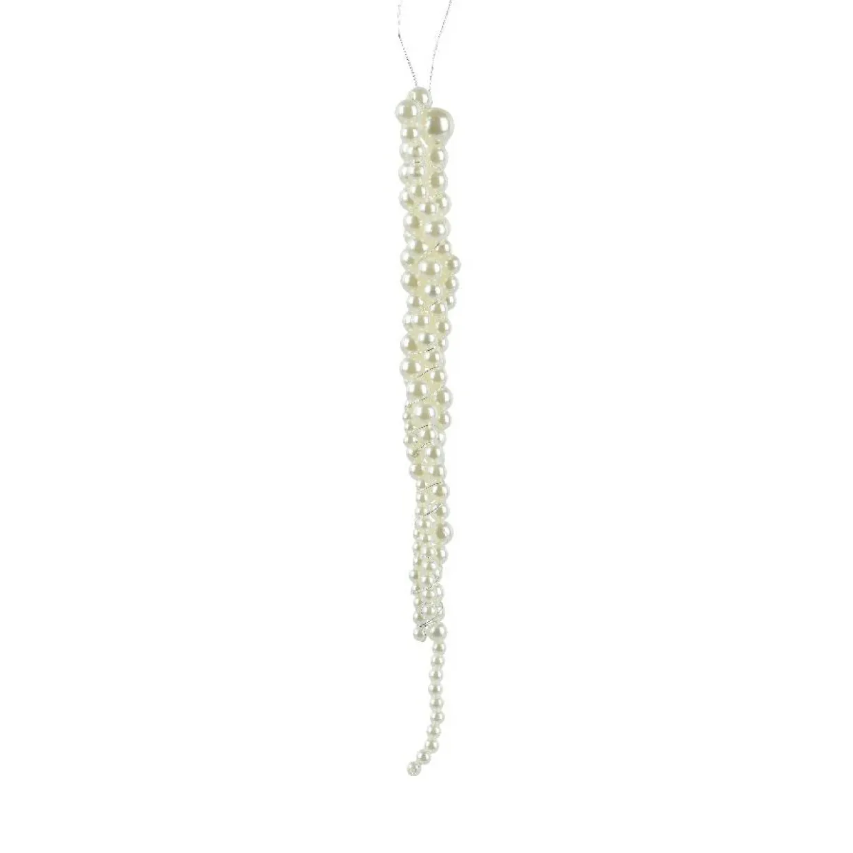 Suspension de Noël (H20 cm) Stalactite perles Nacrées