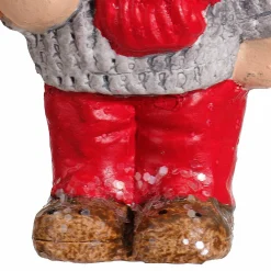 Suspension de Noël terre cuite (H8 cm) Chérubin Rouge