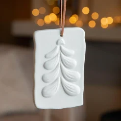 Suspension de sapin (H10 cm) Oli Blanc