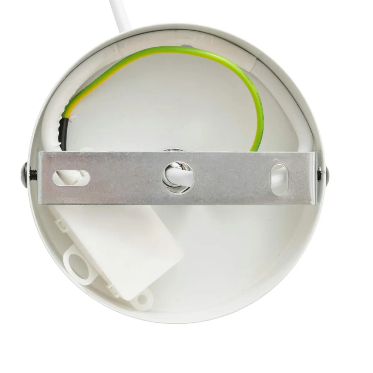 Suspension luminaire coton (25 x 35 cm) Toby Blanc