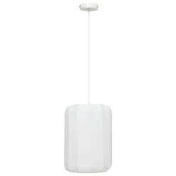 Suspension luminaire coton (25 x 35 cm) Toby Blanc