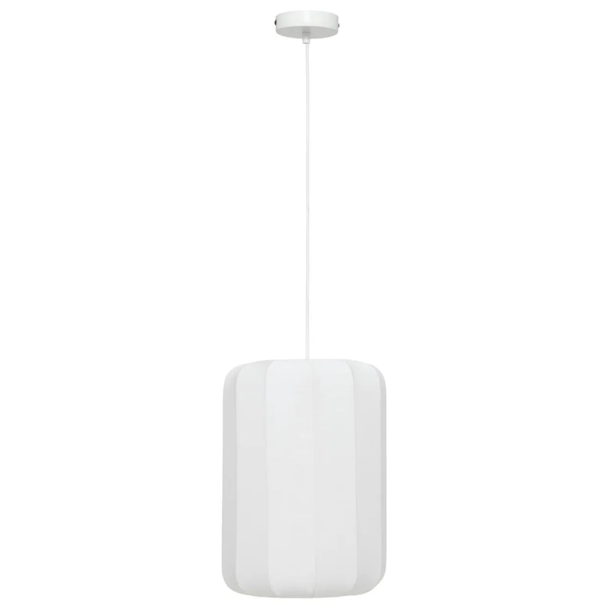 Suspension luminaire coton (25 x 35 cm) Toby Blanc