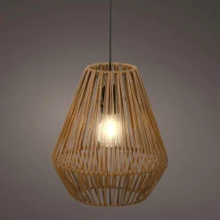 Suspension lumineuse de jardin à piles 15 LED (H27 cm) Messya Marron