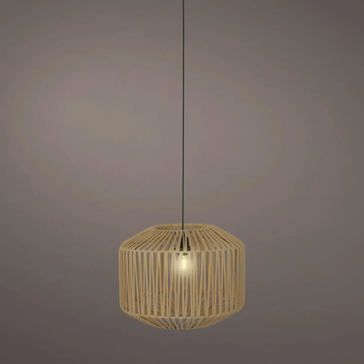 Suspension lumineuse de jardin 15 LED (D40 cm) Naxos Naturel