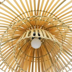 Suspension lumineuse design en bambou (D60 cm) Zeyno Naturel
