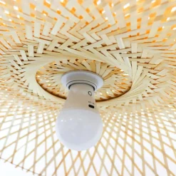Suspension lumineuse en bambou (D75 cm) Mérida Naturel