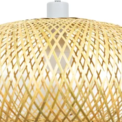 Suspension lumineuse en bambou (D46 cm) Rotana Naturel