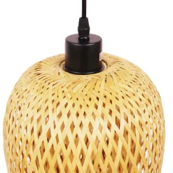 Suspension lumineuse en bambou (H35 cm) Fuengirola Naturel