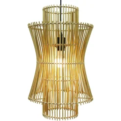 Suspension lumineuse en bambou (H52 cm) Morok Naturel