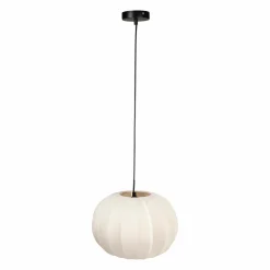 Suspension lumineuse en coton (D32 cm) Intensa Beige