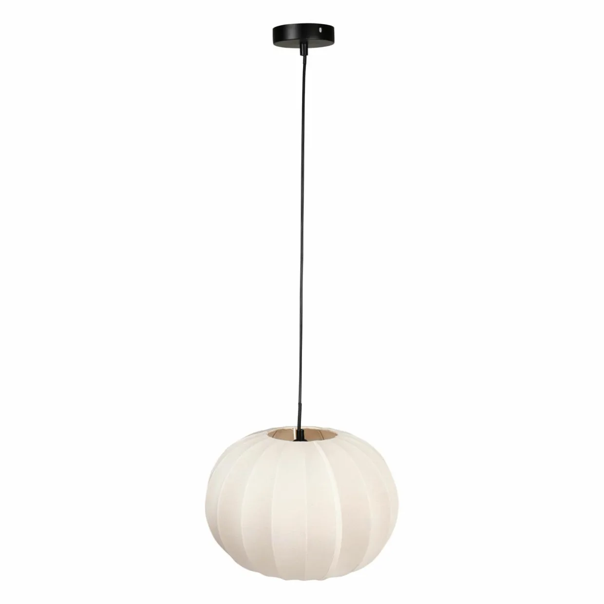 Suspension lumineuse en coton (D32 cm) Intensa Beige