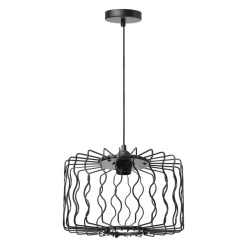 Suspension lumineuse en métal (D30 cm) Julia Noire