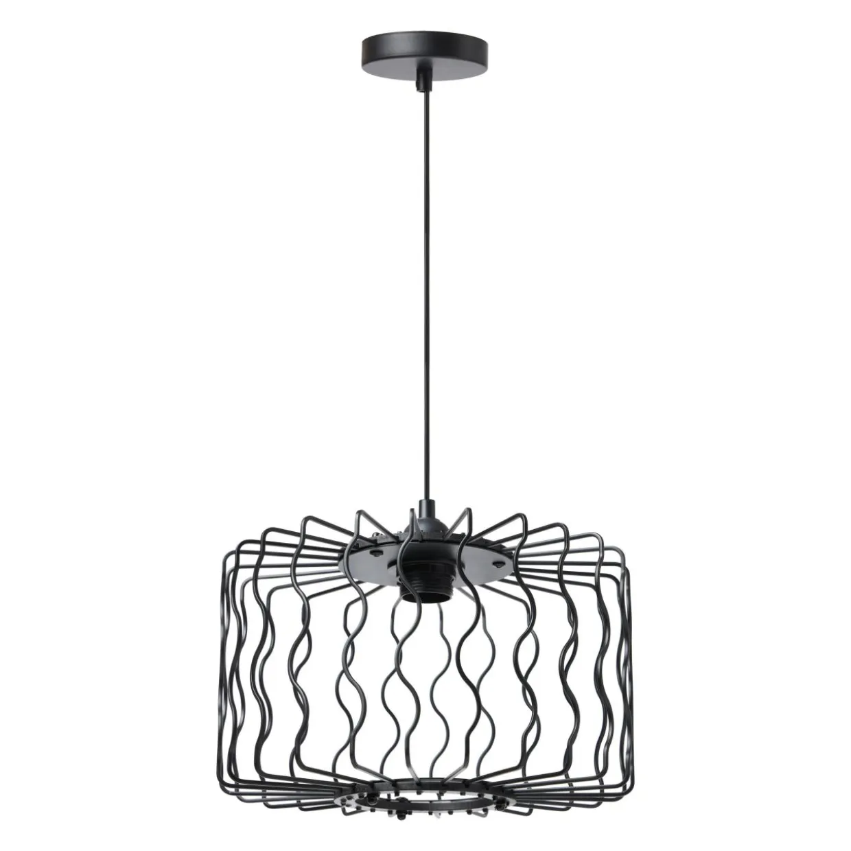 Suspension lumineuse en métal (D30 cm) Julia Noire
