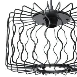 Suspension lumineuse en métal (D30 cm) Julia Noire