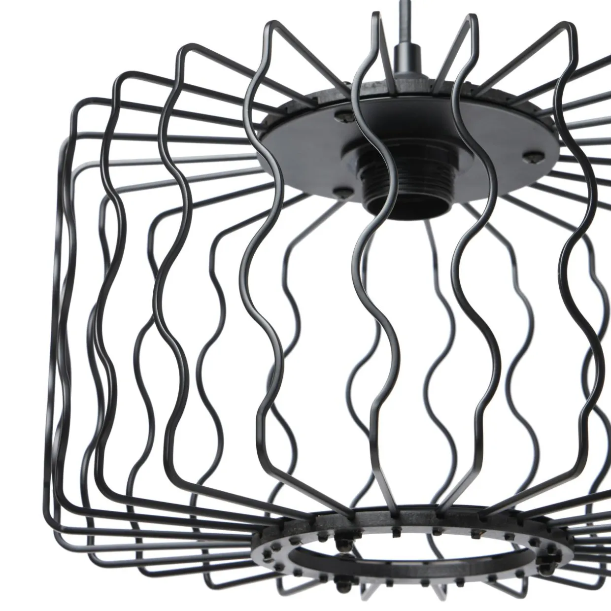 Suspension lumineuse en métal (D30 cm) Julia Noire