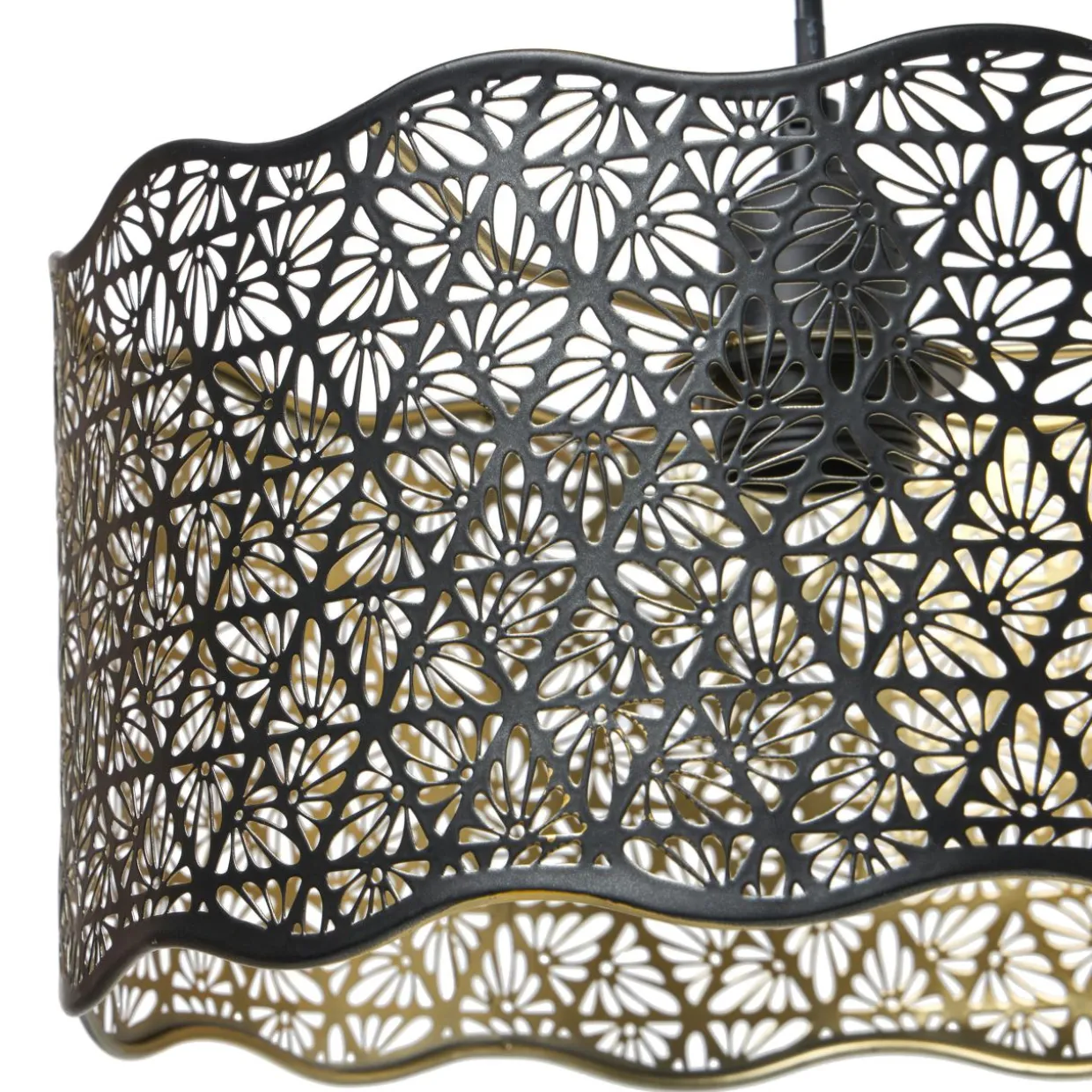 Suspension lumineuse en métal (D30 cm) Farah Noire