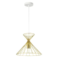 Suspension lumineuse en métal (D26 cm) Giulia Or