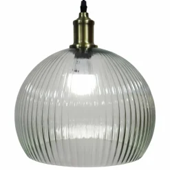 Suspension lumineuse en verre (D30 cm) Velden Transparent