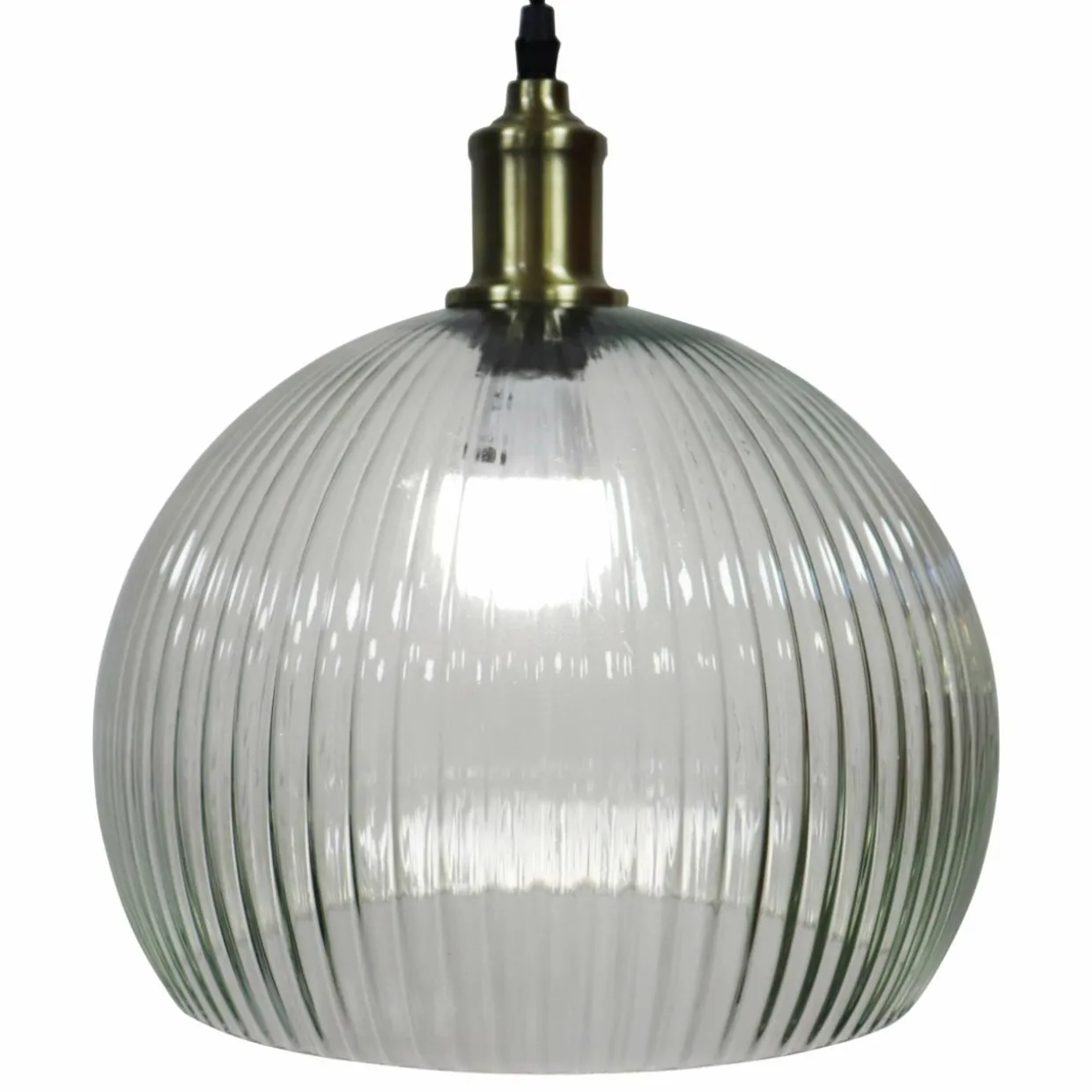 Suspension lumineuse en verre (D30 cm) Velden Transparent