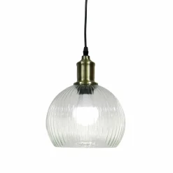 Suspension lumineuse en verre (D20 cm) Velden Transparent
