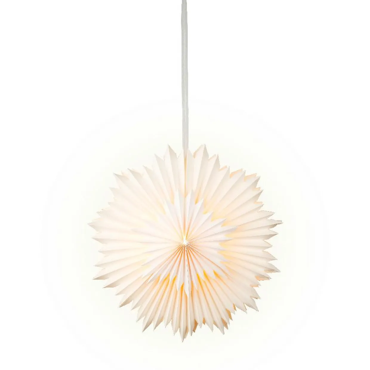 Suspension lumineuse papier LED (D40 cm) Origami Star Blanc chaud