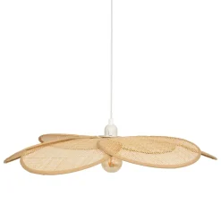 Suspension lumineuse pétales bambou (D62 cm) Rym Naturel