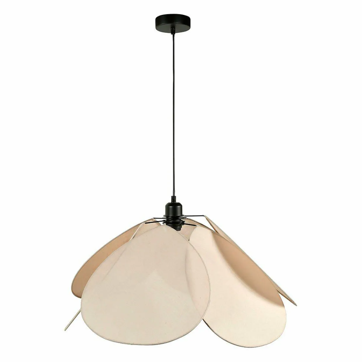 Suspension lumineuse tissu Pétale (D69 cm) Luminosa Taupe clair