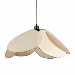 Suspension lumineuse tissu Pétale (D69 cm) Luminosa Taupe clair