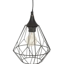 Suspension métal (D19 cm) Diamant Noir