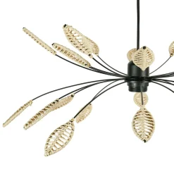 Suspension métal et pétales (D60 cm) Ellisse Beige
