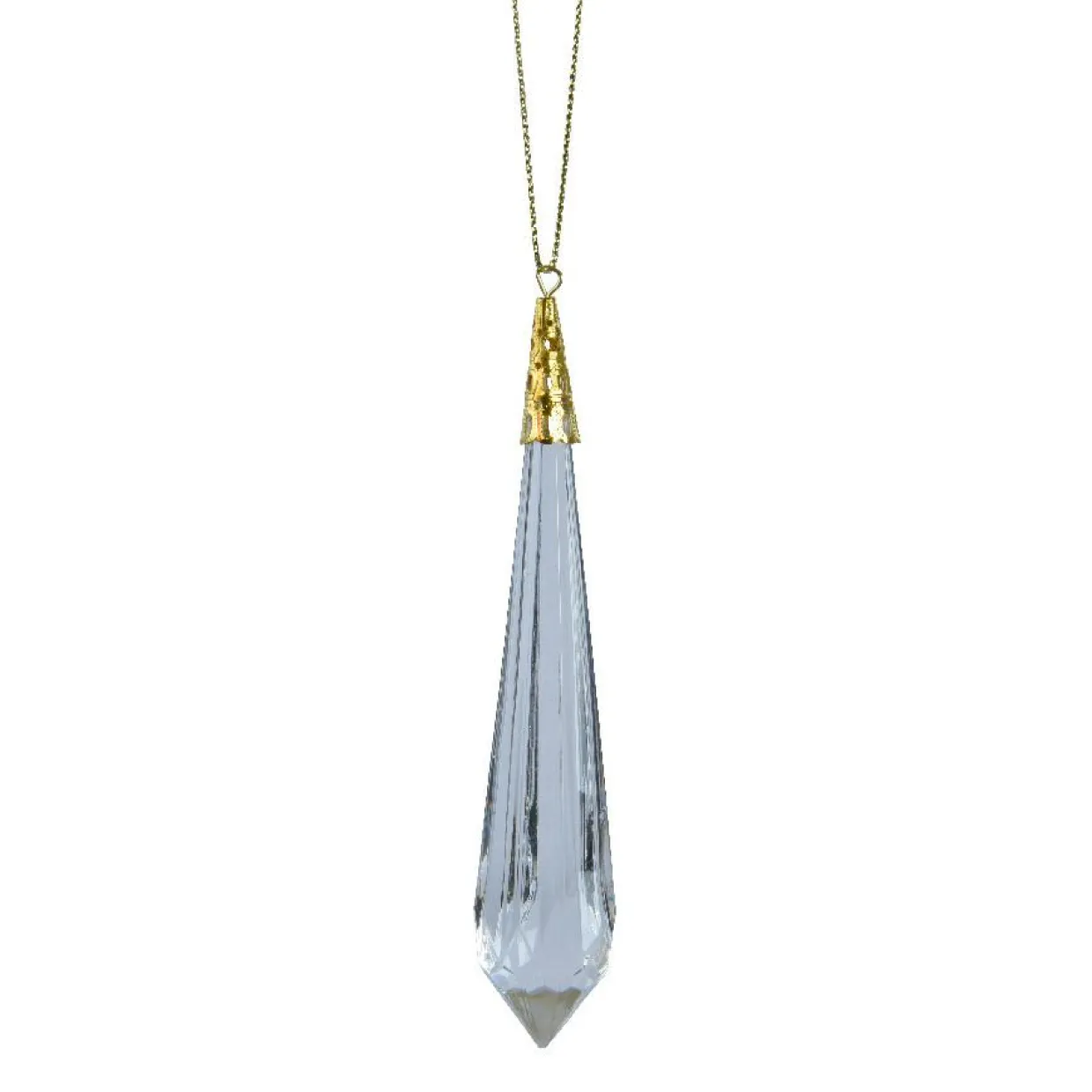 Suspension précieuse (H19 cm) Stalactite diamant Transparent