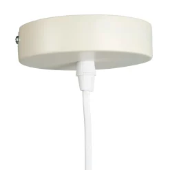 Suspension ronde métal (D29,5 cm) Colisée Blanche