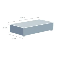 Table basse de jardin rectangulaire en résine tressée Palma Blanc