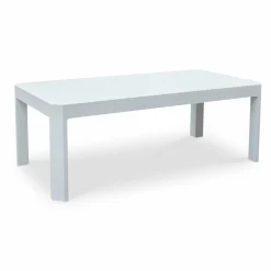 Table basse de jardin rectangulaire en aluminium Ostara Blanc