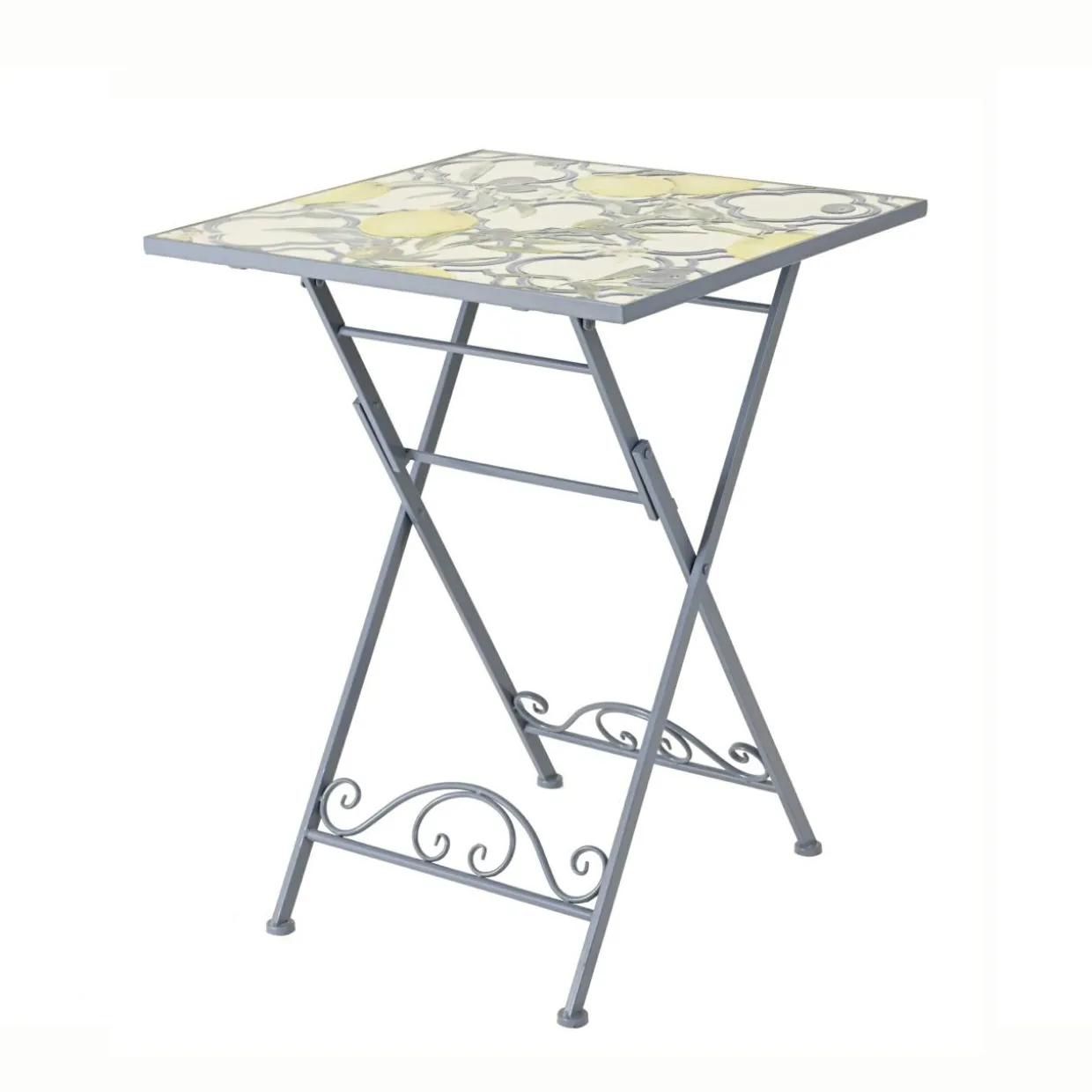 Table bistrot carrée pliable en mosaïque (58 x 58 cm) Sorrento Bleu