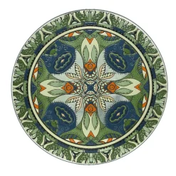 Table bistrot ronde pliable mosaïque (D60 cm) Cancùn Vert sauge