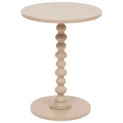 Table à café ronde en bois (H50 cm) Alix Noisette