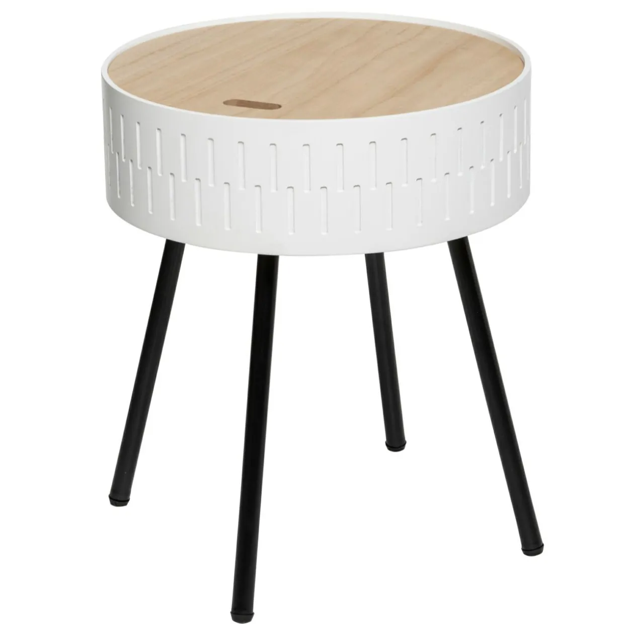 Table coffre en bois (H45 cm) Shiro Blanche