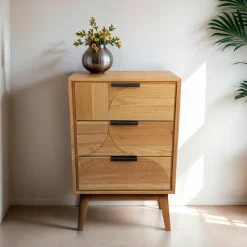 Table d'appoint en bois (H65 cm) Hanoï Naturel