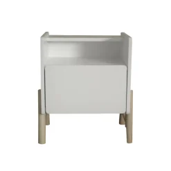 Table de chevet avec tiroir enfant bois (H49 cm) Gabin Blanche
