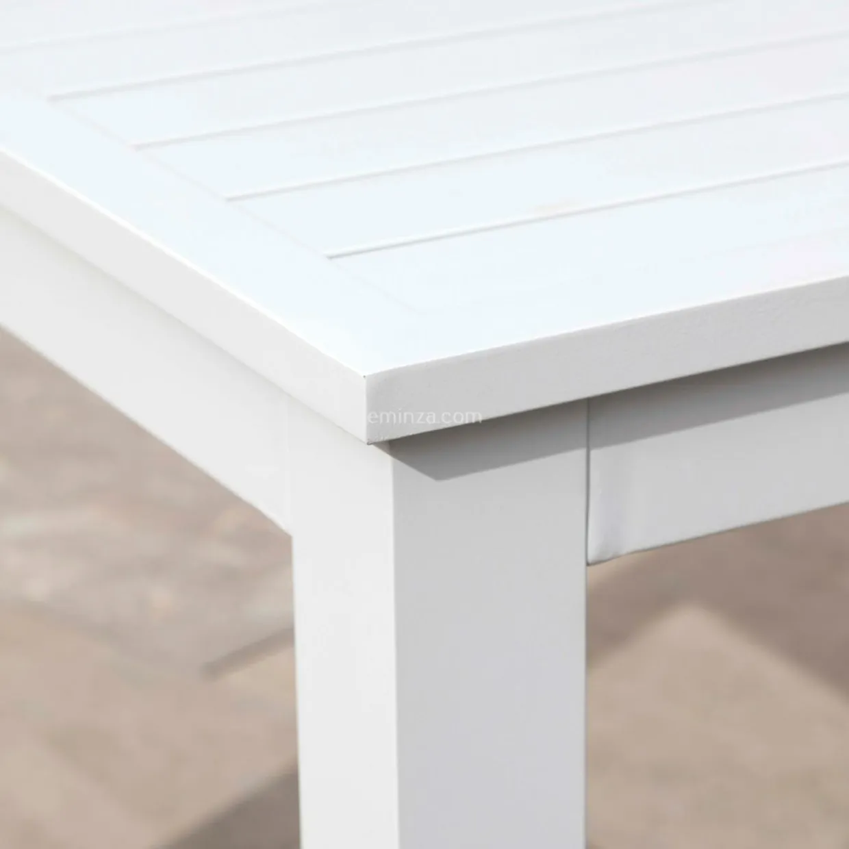 Table de jardin carrée en aluminium 4 places (89 x 89 cm) Murano Blanc