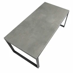 Table de jardin en aluminium et céramique 8 places (180 x 90 cm) Kore Gris anthracite